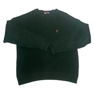 Ralph Lauren Chaps Hand Framed Green 100% Cotton Pullover Sweater Mens XL